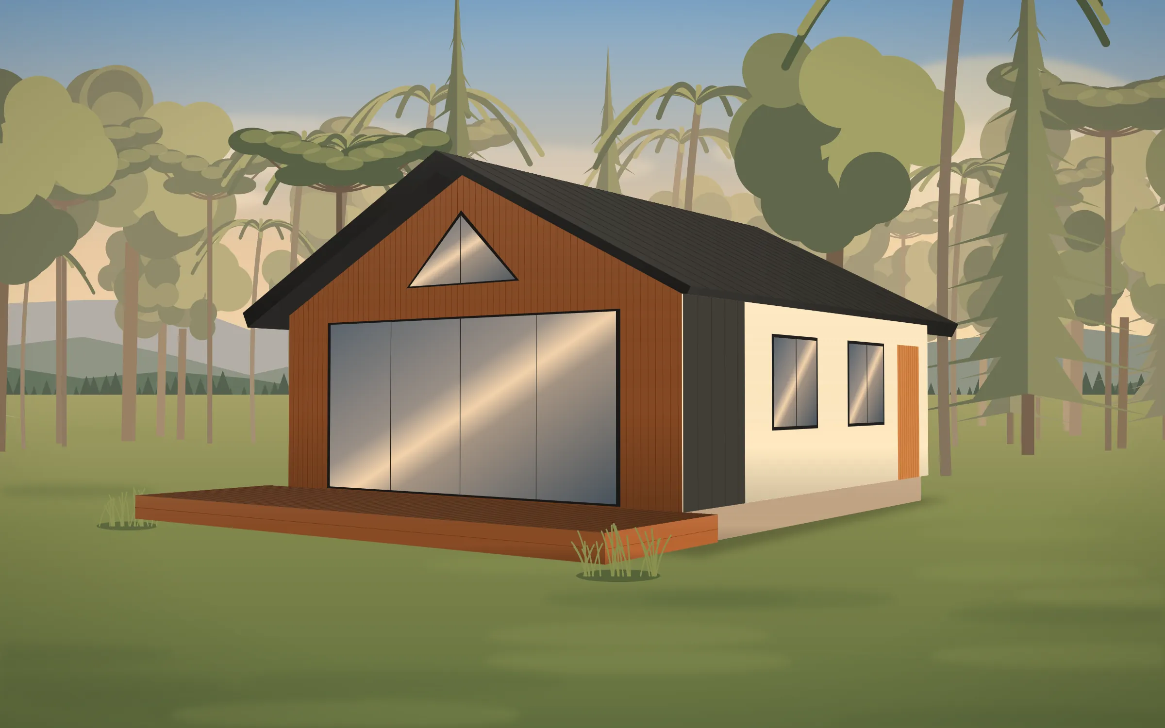 Casa modular Horizonte de 50 m² - In House Casas Modulares